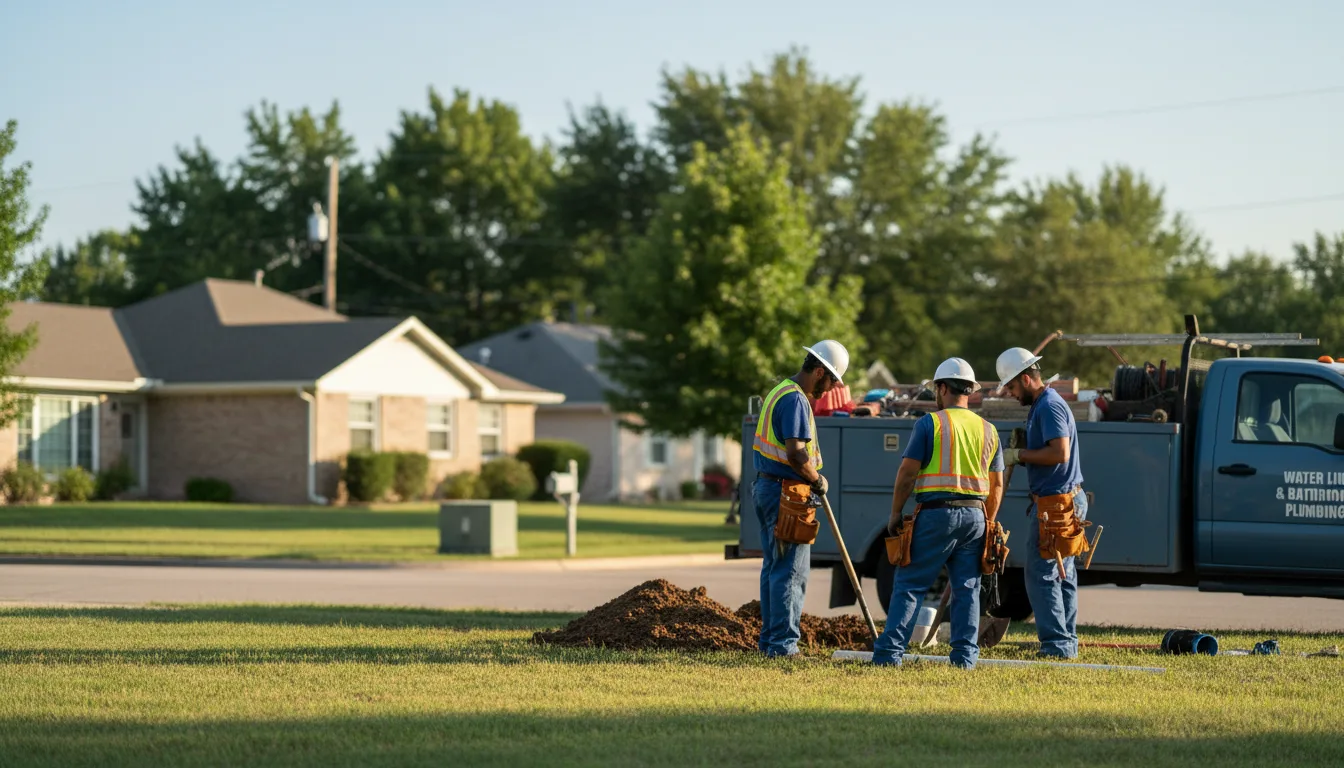 Residential water line and bathroom plumbing service in Lohrville, IA